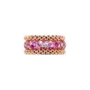 FOPE Bubble Ring mit Diamanten und rosa Saphiren (Ref: 71208AX_P3_R_XBX_140) - Bild 2