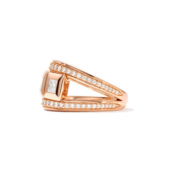 Tamara Comolli CURRICULUM VITAE 3 Ring mit Diamant Pavé medium (Ref: R-CV3-m-Pr-p-rg)