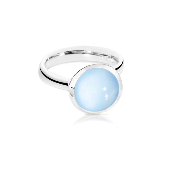 Tamara Comolli BOUTON Ring large Chalcedon (Ref: R-BOU-l-ChBl-wg)