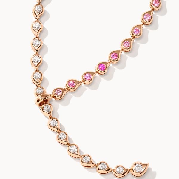 Tamara Comolli SNOWFLAKES Collier Rivière Classic 'Blush'  (Ref: C-SF-Riv-Cl-Blu-rg)