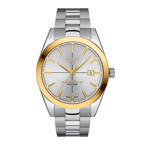 Tissot Gentleman Powermatic 80 Silicium 18K Goldlünette (Ref: T927.407.41.031.01)