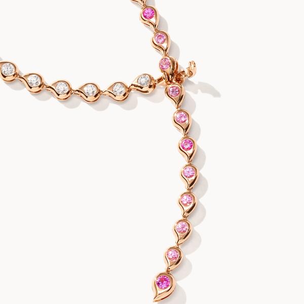 Tamara Comolli SNOWFLAKES Collier Rivière Classic 'Blush'  (Ref: C-SF-Riv-Cl-Blu-rg)