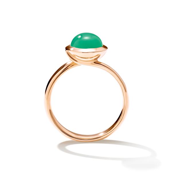 Tamara Comolli BOUTON Ring small Chrysoprase (Ref: R-BOU-s-Chry-rg)