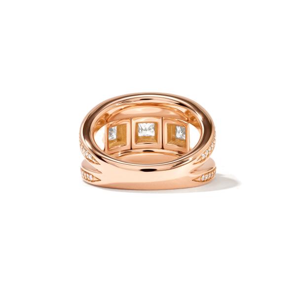 Tamara Comolli CURRICULUM VITAE 3 Ring mit Diamant Pavé medium (Ref: R-CV3-m-Pr-p-rg)