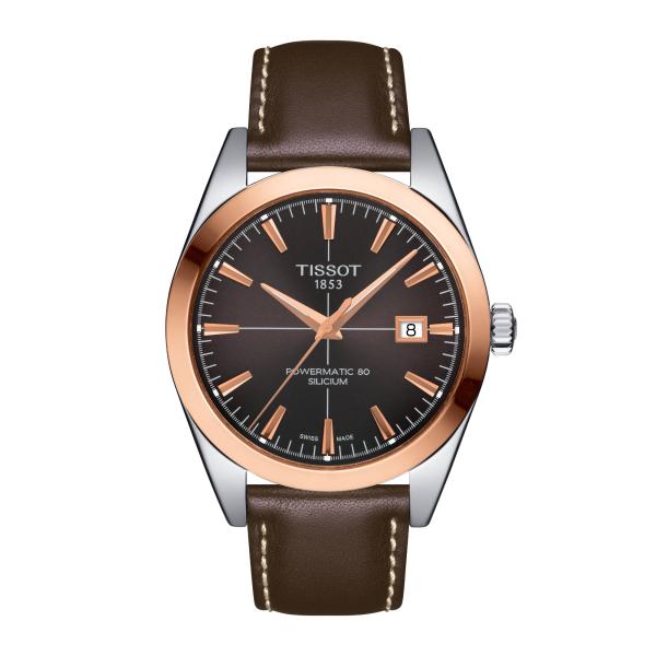 Tissot Gentleman Powermatic 80 Silicium 18K Goldlünette (Ref: T927.407.46.291.00)