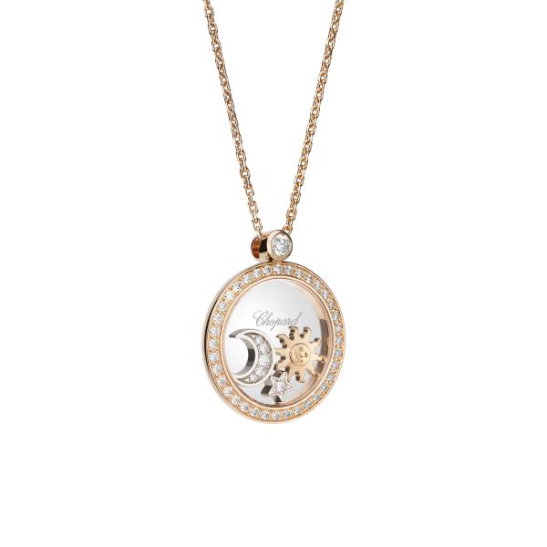 Chopard Happy Sun, Moon and Stars Anhänger mit Halskette (Ref: 799434-5401)