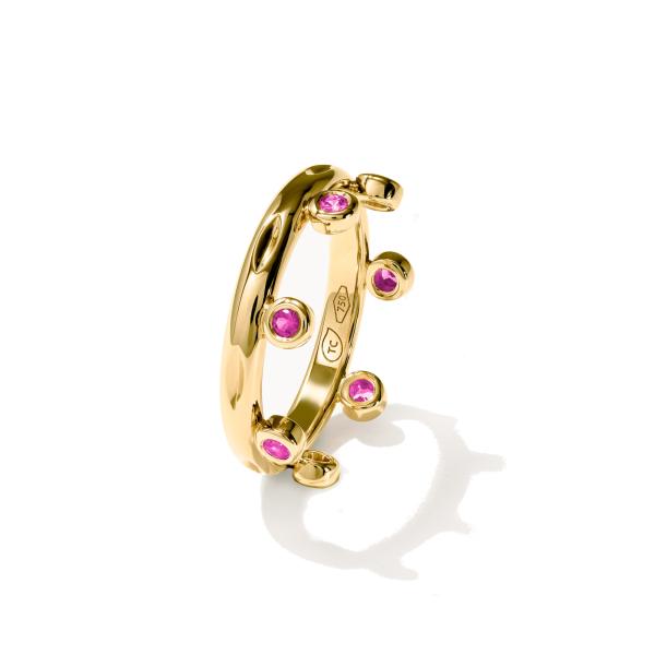 Tamara Comolli GYPSY Ring Crown Brilliant Cut 'Blush'  (Ref: R-Gyp-C-Br-Blu-yg)