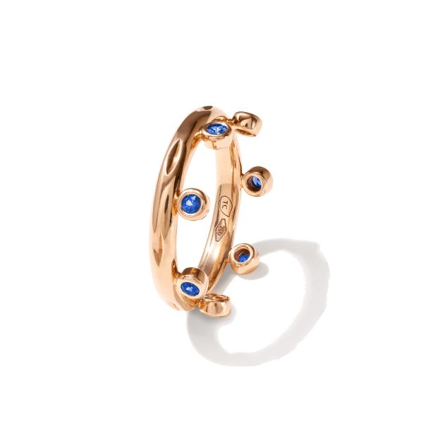 Tamara Comolli GYPSY Ring Crown Brilliant Cut 'Ocean'  (Ref: R-Gyp-C-Br-Oce-rg)