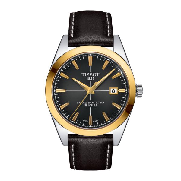 Tissot Gentleman Powermatic 80 Silicium 18K Goldlünette (Ref: T927.407.46.061.01)