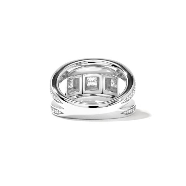 Tamara Comolli CURRICULUM VITAE 3 Ring mit Diamant Pavé medium (Ref: R-CV3-m-Pr-p-wg)