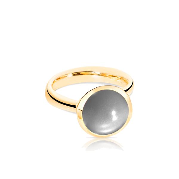 Tamara Comolli BOUTON Ring large Grauer Mondstein (Ref: R-BOU-l-MoGr-yg)