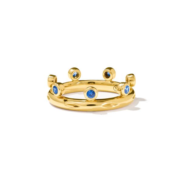 Tamara Comolli GYPSY Ring Crown Brilliant Cut 'Ocean'  (Ref: R-Gyp-C-Br-Oce-yg)