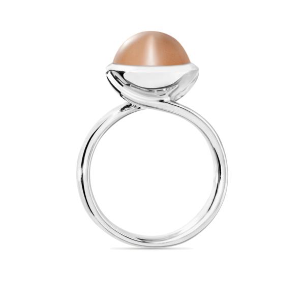 Tamara Comolli BOUTON Ring large Brauner Mondstein (Ref: R-BOU-l-MoBr-wg)