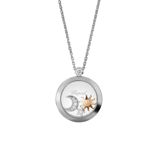 Chopard Happy Sun, Moon and Stars Anhänger mit Halskette (Ref: 799434-1201)