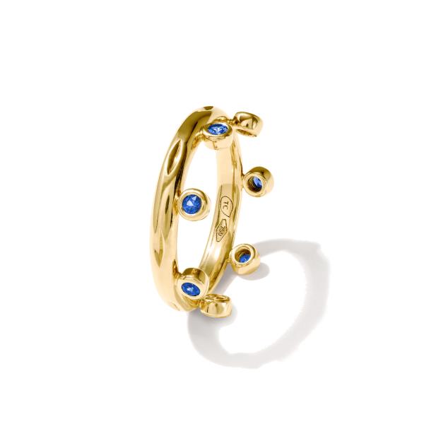 Tamara Comolli GYPSY Ring Crown Brilliant Cut 'Ocean'  (Ref: R-Gyp-C-Br-Oce-yg)